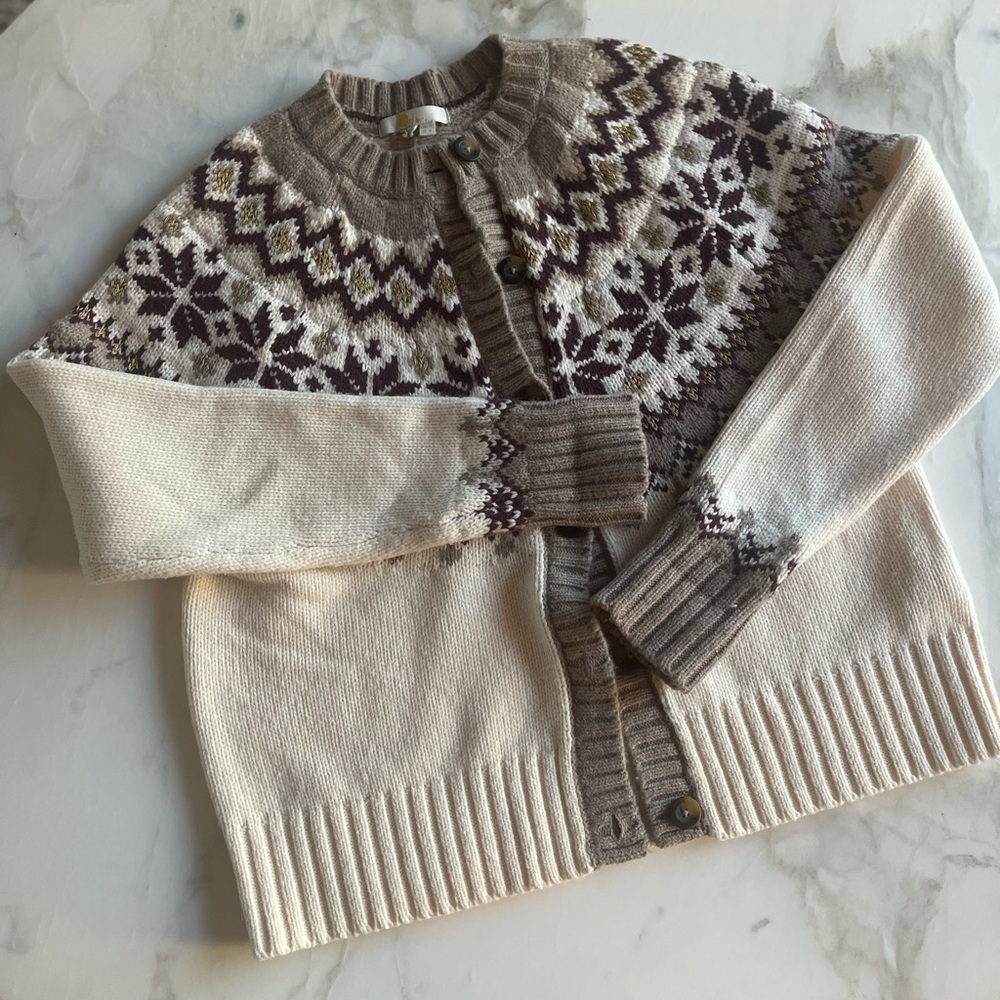 Boden Chunky Fair Isle Cardigan